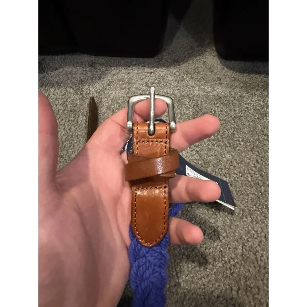 Vineyard Vines Braided Rope CC Belt Maritime Blue Size Small NWT